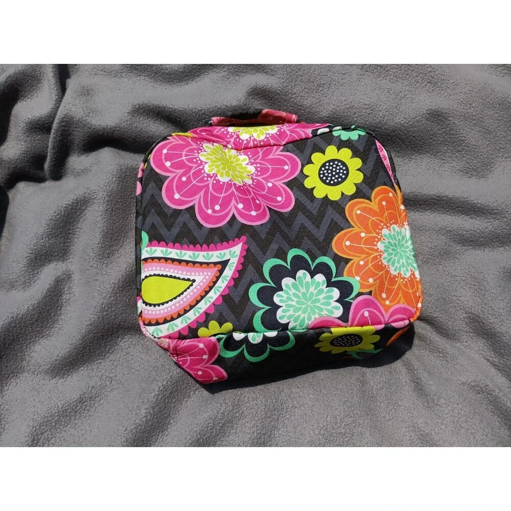 Vera Bradley Square Lunch Box Bag Ziggy Zinnia Retired Pattern School Work